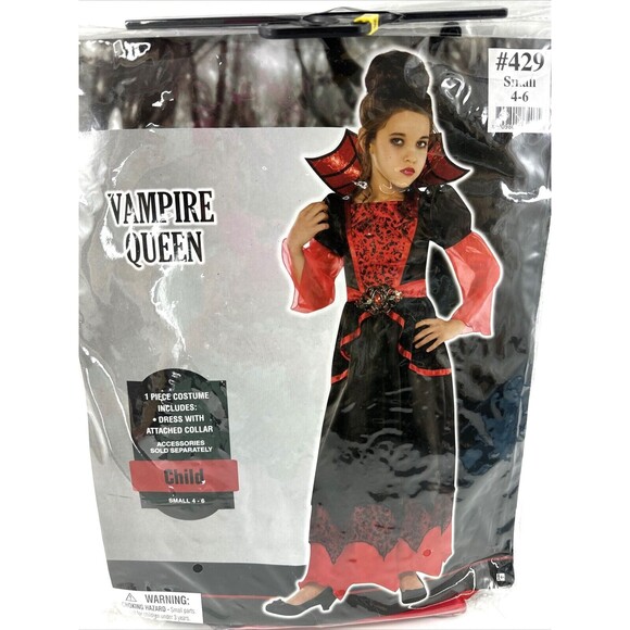 Vampire Queen Costume Child‎ Small 4-6 - Picture 1 of 5